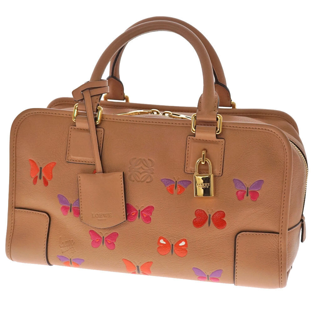 LOEWE Amazona Limited Edition Handbag Leather Beige Butterfly